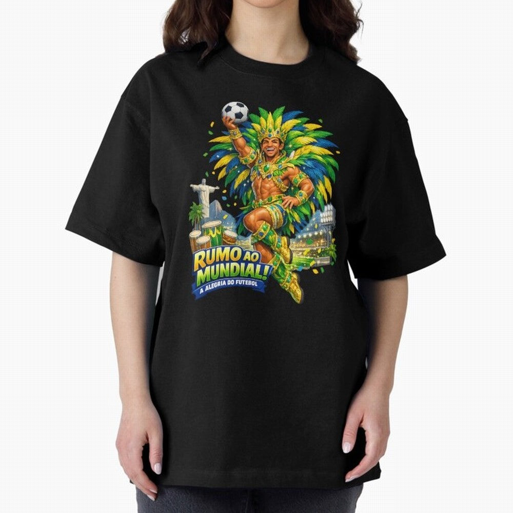 Brazil World Cup 2026 Carnival Fan Art Classic T-Shirt Relive the Noise and Pride of Global Football Passion for FIFA World Cup 2026 USA Canada Mexico, Driven by Messi and Cristiano Ronaldo, Portugal, Spain and Germany, Fan Favorite Moments,