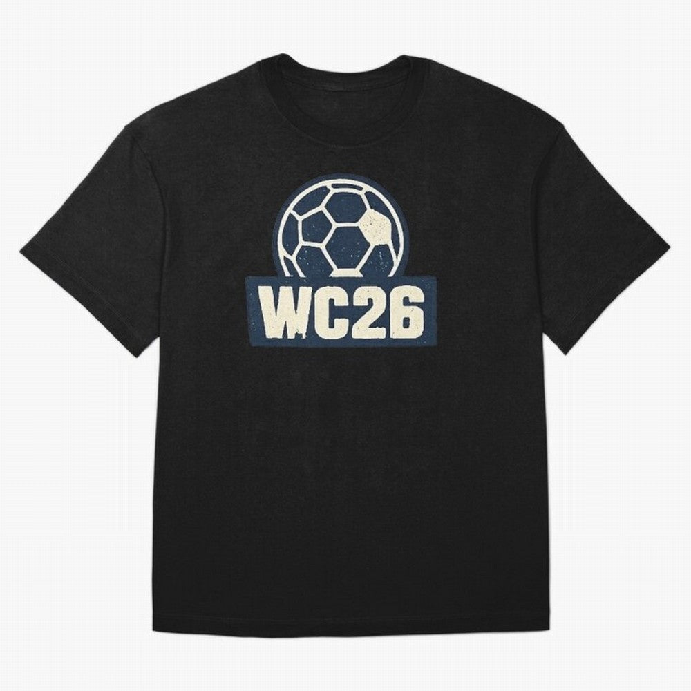 WC26 Retro Soccer Ball Vintage Football Fan Design Classic T-Shirt Bring Global Football Passion for FIFA World Cup 2026, Made for Haaland, Argentina and Brazil, Stadium Chants, National Pride, Trophy Dreams and Unforgettable Football Memories;