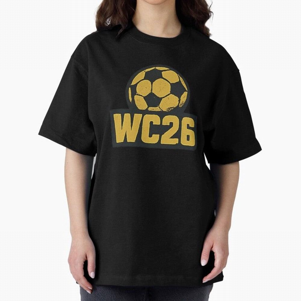 WC26 Soccer Ball Vintage Football Fan Design Classic T-Shirt Support Iconic Players in FIFA World Cup 2026 Group Stage Driven by Cristiano Ronaldo, Portugal Energy, Sports Nostalgia, International Competition, Famous Players and Unforgettable