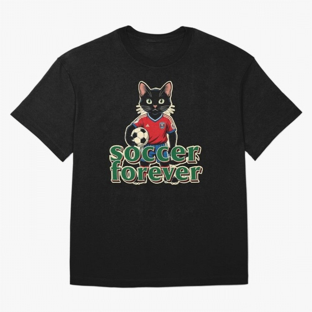 Soccer Forever Retro Cat Classic T-Shirt Get Ready for the FIFA World Cup 2026 USA Canada Mexico Journey through Mbappe and Neymar Highlights, Argentina Pride, Vintage Soccer Flavor, Modern Football Stars, National Flags and Final Night Emotion;