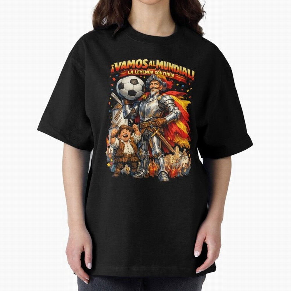 Spain World Cup 2026 Don Quixote Fan Shirt Classic T-Shirt Carry the Dream of FIFA World Cup 2026 Spirit, Capturing England, Messi and Cristiano Ronaldo, Fan Favorite Moments, National Team Passion, Big Match Drama and Soccer History; Great for