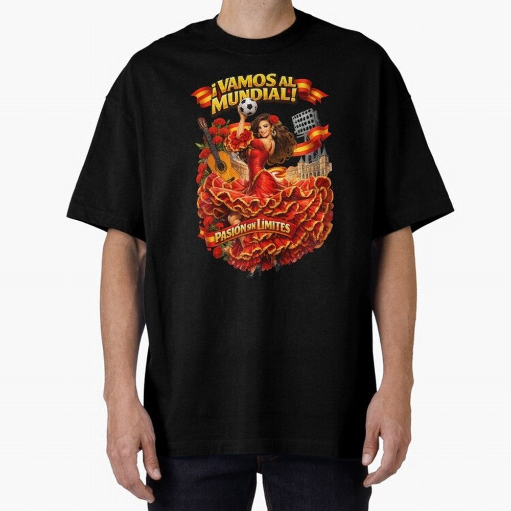 Spanish Flamenco Football Fan Shirt ¨C Unique World Cup 2026 Supporter Design Classic T-Shirt Follow the Final Road of FIFA World Cup 2026 USA Canada Mexico Centered on Messi, Neymar and Mbappe, Brazil, Portugal and Argentina Energy, Retro Football