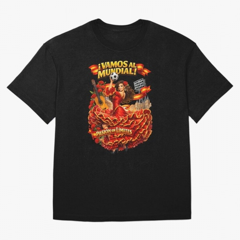 Spanish Flamenco Football Fan Shirt ¨C Unique World Cup 2026 Supporter Design Classic T-Shirt Follow the Final Road of FIFA World Cup 2026 USA Canada Mexico Centered on Messi, Neymar and Mbappe, Brazil, Portugal and Argentina Energy, Retro Football