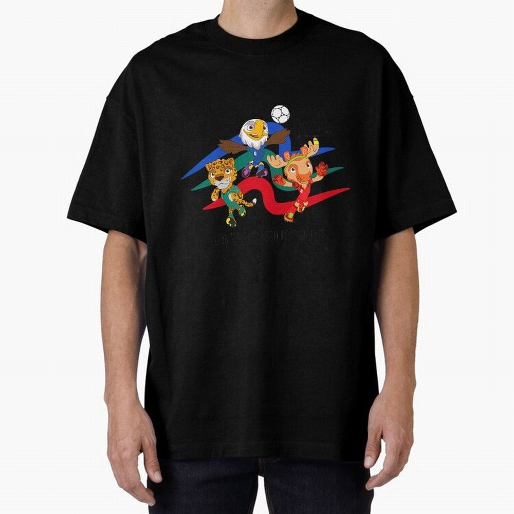 Kids World Cup26 Host Country Mascots Action Classic T-Shirt Create the FIFA World Cup 2026 Journey through Mbappe and Neymar Highlights, Brazil Pride, Football History, Final Match Energy, Crowd Noise and Once in a Lifetime Moments; Built for