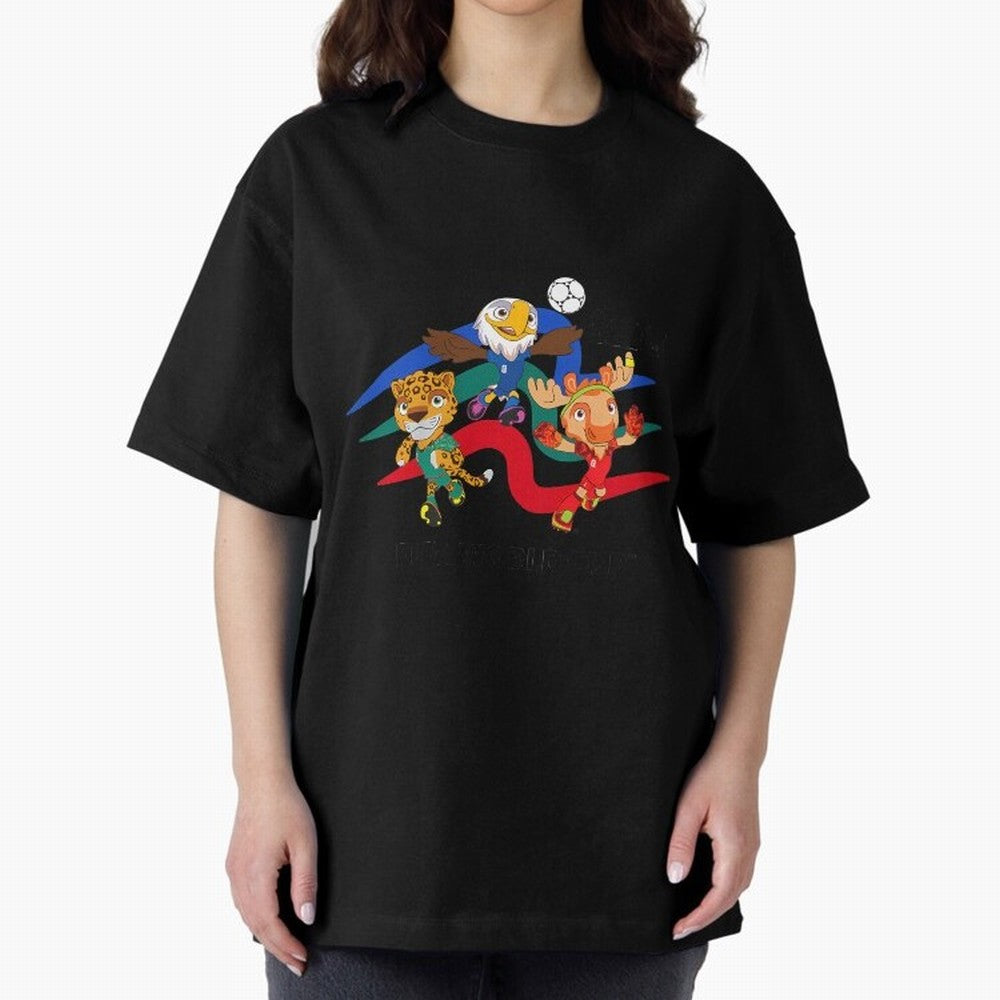 Kids World Cup26 Host Country Mascots Action Classic T-Shirt Create the FIFA World Cup 2026 Journey through Mbappe and Neymar Highlights, Brazil Pride, Football History, Final Match Energy, Crowd Noise and Once in a Lifetime Moments; Built for