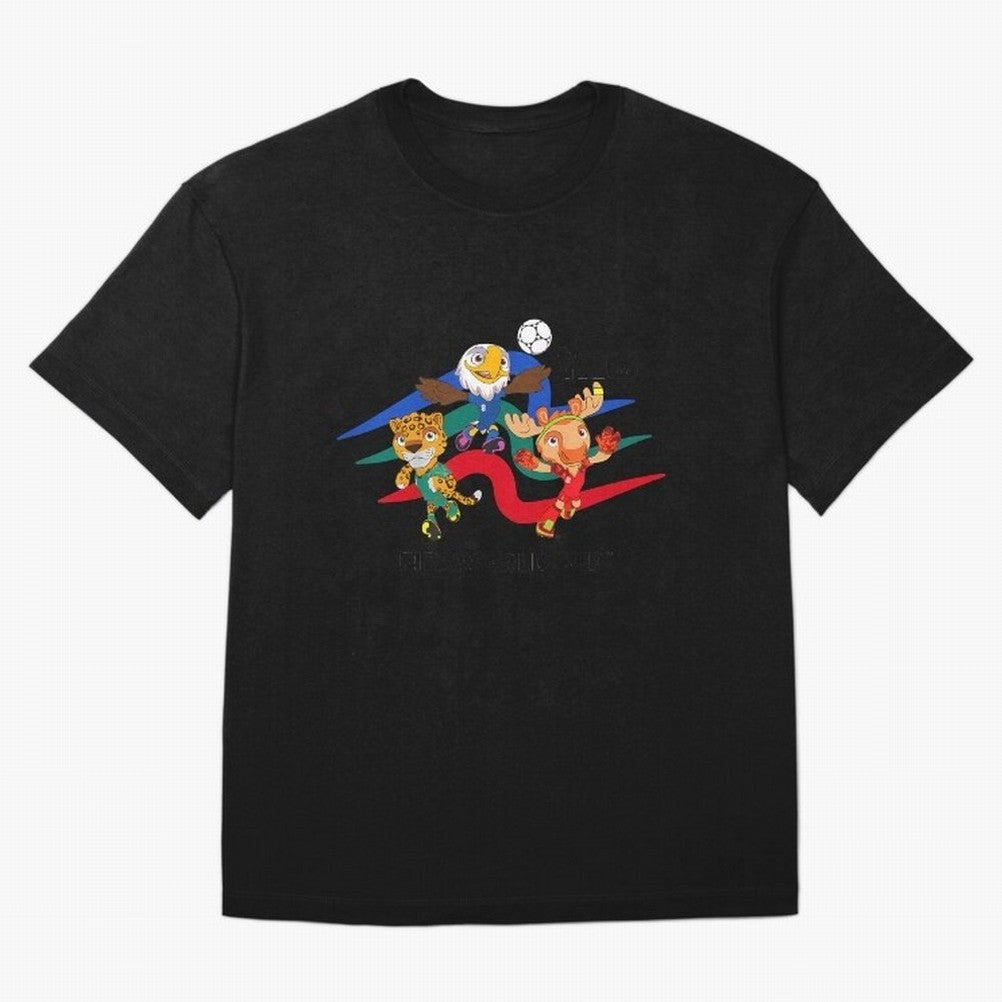 Kids World Cup26 Host Country Mascots Action Classic T-Shirt Create the FIFA World Cup 2026 Journey through Mbappe and Neymar Highlights, Brazil Pride, Football History, Final Match Energy, Crowd Noise and Once in a Lifetime Moments; Built for