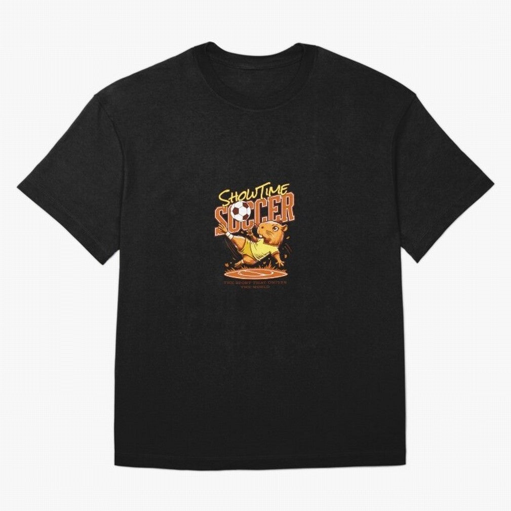 Capybara Playing Soccer Football Yellow Vibes Classic T-Shirt Bring World Football Passion into Match Day Hype around FIFA World Cup 2026 Group Stage, Haaland and Mbappe, Argentina, Champion Mindset, Group Stage Buzz, Knockout Tension and