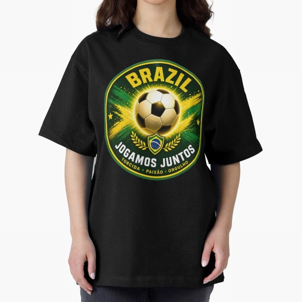 Vibrant and Elegant Brazil Soccer Emblem Classic T-Shirt Spotlight Match Day Hype around FIFA World Cup 2026 Group Stage, Cristiano Ronaldo, Haaland and CR7, England and Germany, Football Passion, Legendary Performances, Festival Vibes and