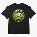 Elegant Brazil Football Emblem Classic T-Shirt Create the FIFA World Cup 2026 USA Canada Mexico Journey through Messi, CR7 and Mbappe Highlights, Argentina, France and Brazil Pride, Match Day Excitement, Supporter Culture, Golden Goals and Global