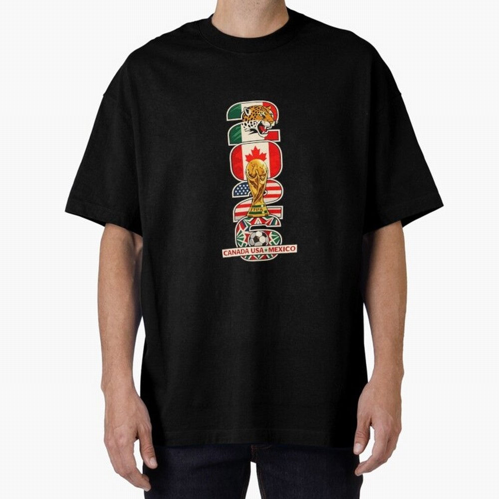Vertical Host Nations Landmark Art Classic T-Shirt Feel FIFA World Cup 2026 Group Stage Spirit, Driven by Portugal, Spain and Germany, CR7 and Messi, Tournament Hype, Historic Matchups, Family Viewing Parties and Global Sports Pride; Perfect for