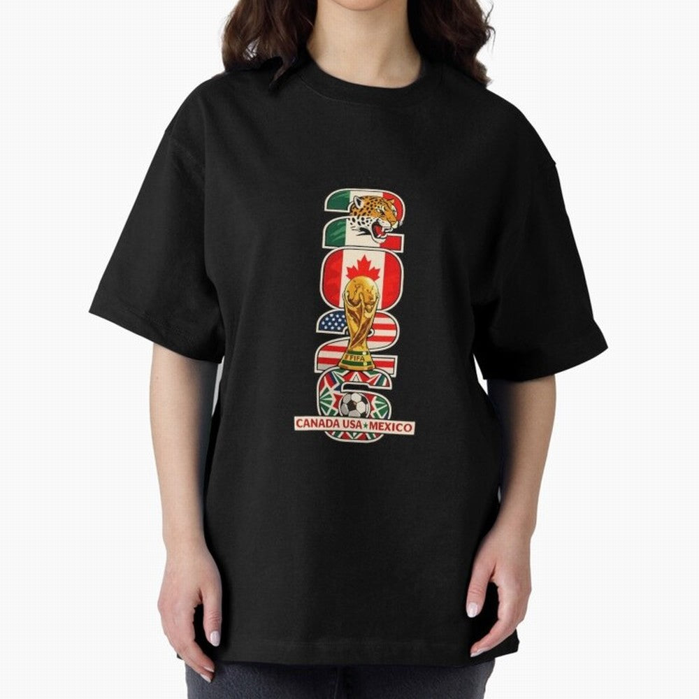 Vertical Host Nations Landmark Art Classic T-Shirt Feel FIFA World Cup 2026 Group Stage Spirit, Driven by Portugal, Spain and Germany, CR7 and Messi, Tournament Hype, Historic Matchups, Family Viewing Parties and Global Sports Pride; Perfect for