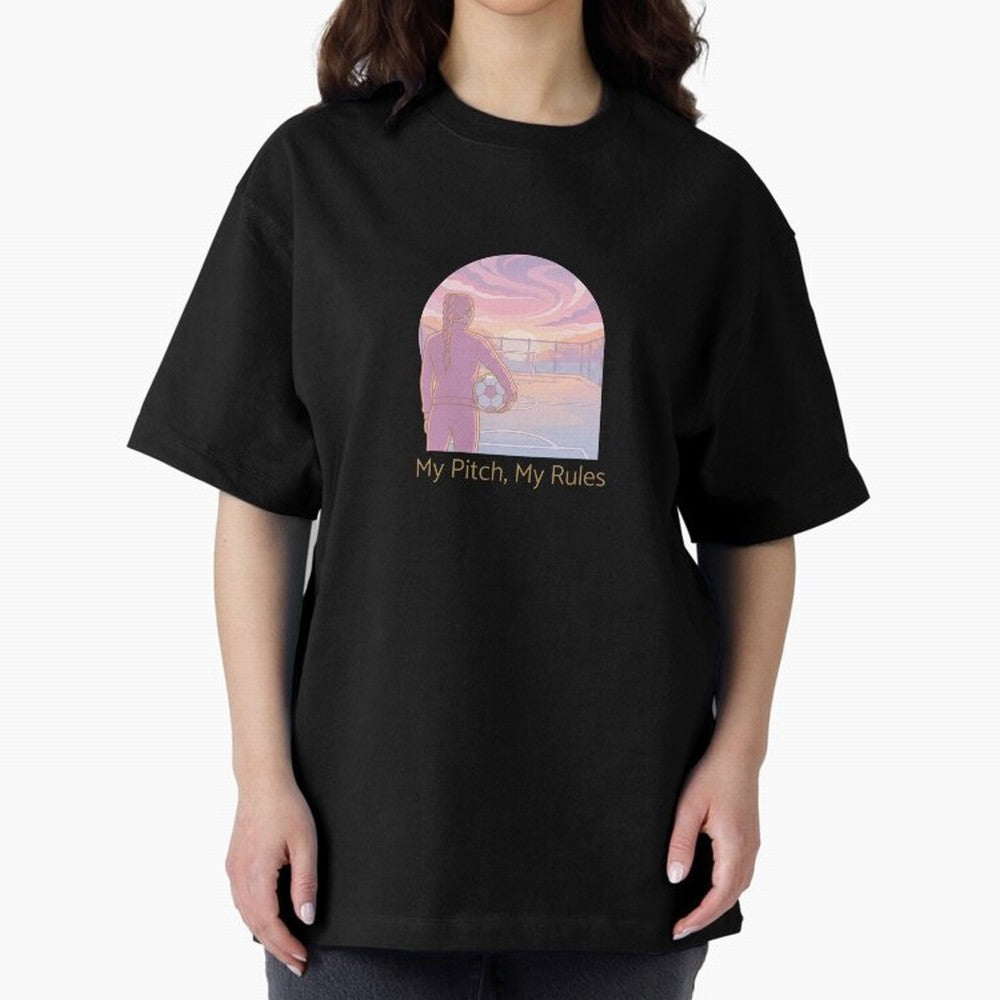 My Pitch My Rules Female Soccer Empowerment Classic T-Shirt Support Your Favorite Stars during FIFA World Cup 2026 USA Canada Mexico for Fans of Mbappe and Neymar and Spain, Bringing Football History, Final Match Energy, Crowd Noise and Once in a