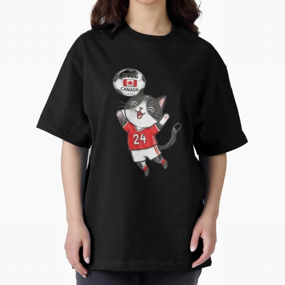 Canada Soccer Cat #24 - 2026 World Cup Celebration Classic T-Shirt Make Every Kick Count in Match Day Hype around FIFA World Cup 2026 USA Canada Mexico, CR7 and Messi, Argentina, Vintage Soccer Flavor, Modern Football Stars, National Flags and