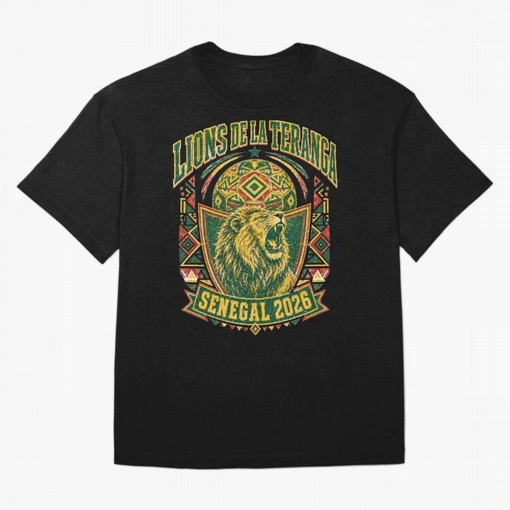 Lions De La Teranga Senegal 2026 World Cup Soccer T-Shirt Classic T-Shirt Show Match Day Excitement for the FIFA World Cup 2026 Group Stage Journey through Messi, Neymar and Mbappe Highlights, Spain and Netherlands Pride, Fan Favorite Moments,