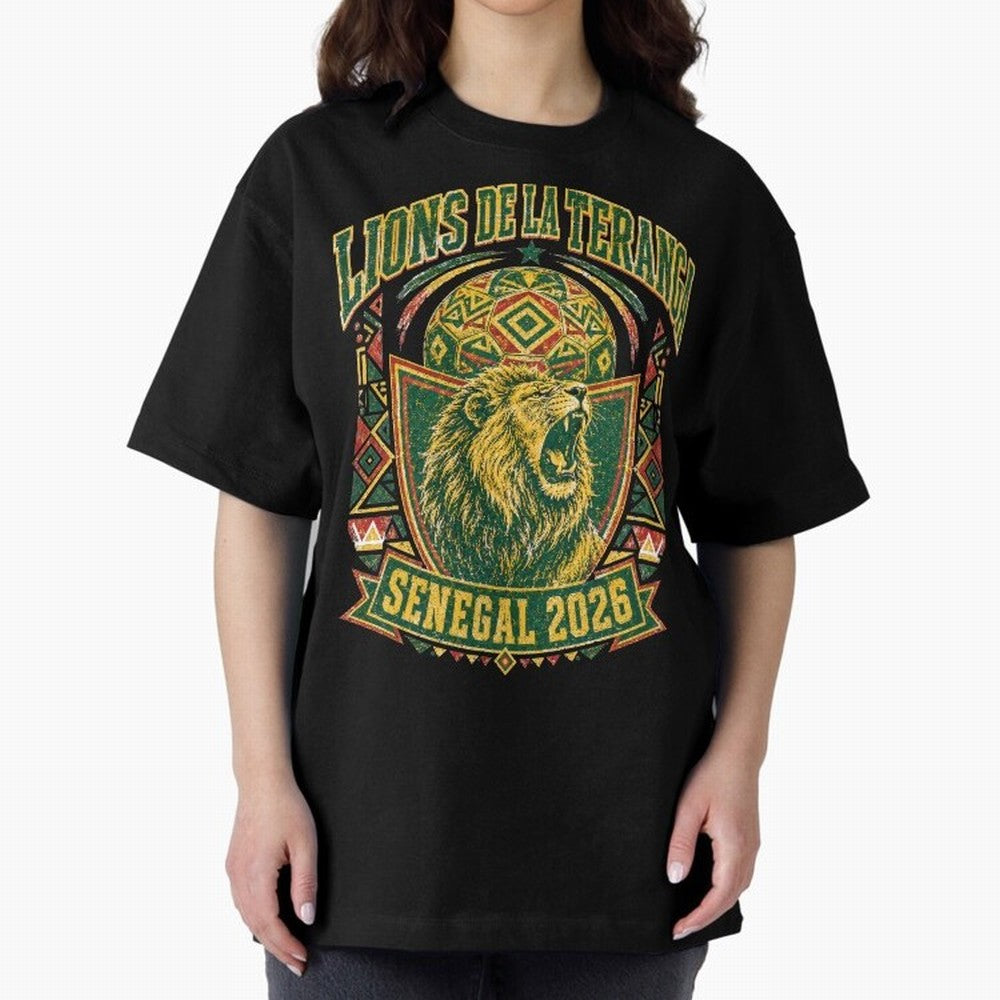 Lions De La Teranga Senegal 2026 World Cup Soccer T-Shirt Classic T-Shirt Show Match Day Excitement for the FIFA World Cup 2026 Group Stage Journey through Messi, Neymar and Mbappe Highlights, Spain and Netherlands Pride, Fan Favorite Moments,