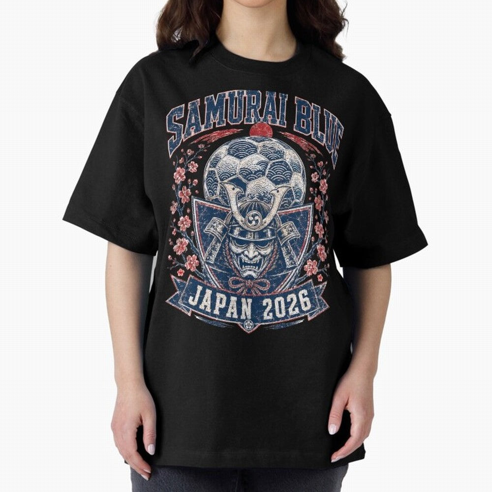 Samurai Blue Japan 2026 World Cup Soccer T-Shirt Classic T-Shirt Follow Every Goal of the FIFA World Cup 2026 Group Stage Journey through Mbappe and Neymar Highlights, England and Germany Pride, Champion Mindset, Group Stage Buzz, Knockout Tension
