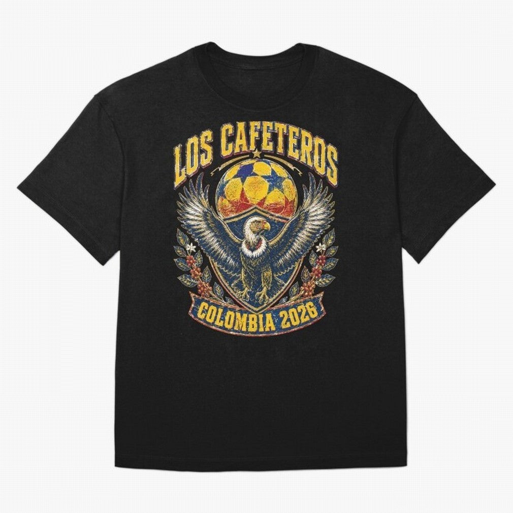 Los Cafeteros Colombia 2026 World Cup Soccer T-Shirt Classic T-Shirt Create FIFA World Cup 2026 USA Canada Mexico Spirit, Featuring Brazil, Portugal and Argentina, Messi, CR7 and Mbappe, Stadium Chants, National Pride, Trophy Dreams and