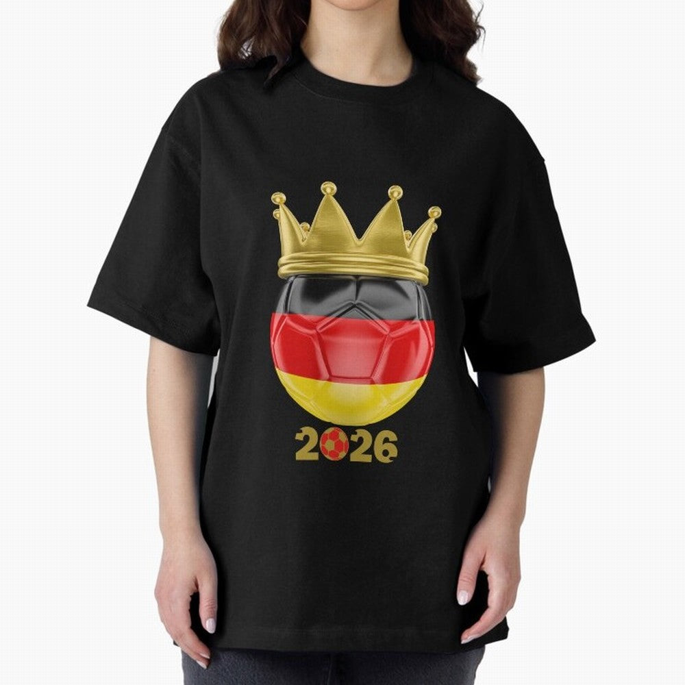 Germany Football Champion Crown 2026 Classic T-Shirt Celebrate the Biggest Stage of Global Football Passion for FIFA World Cup 2026 USA Canada Mexico, Filled with Neymar, England, France and Netherlands, Fan Favorite Moments, National Team Passion,