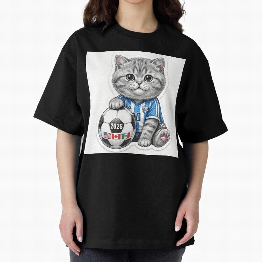 Cute Soccer Kitten #10 - FIFA 2026 World Cup Fan Art Classic T-Shirt Get Ready for Global Football Passion for FIFA World Cup 2026, Made for Neymar, Haaland and Cristiano Ronaldo, France, Sports Nostalgia, International Competition, Famous Players