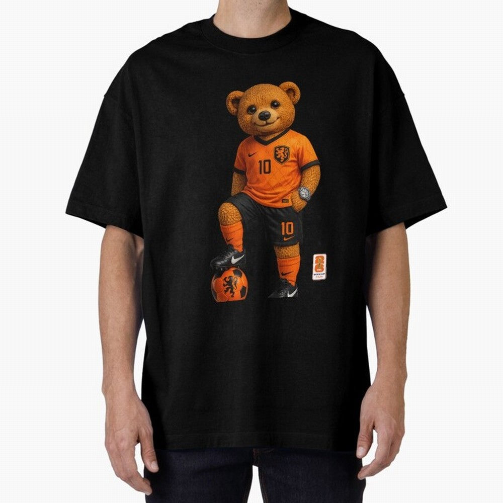 Netherlands Soccer Bear World Cup Teddy Bear Classic T-Shirt Upgrade the FIFA World Cup 2026 Group Stage Journey through CR7 and Messi Highlights, Portugal, Spain and Germany Pride, Stadium Chants, National Pride, Trophy Dreams and Unforgettable