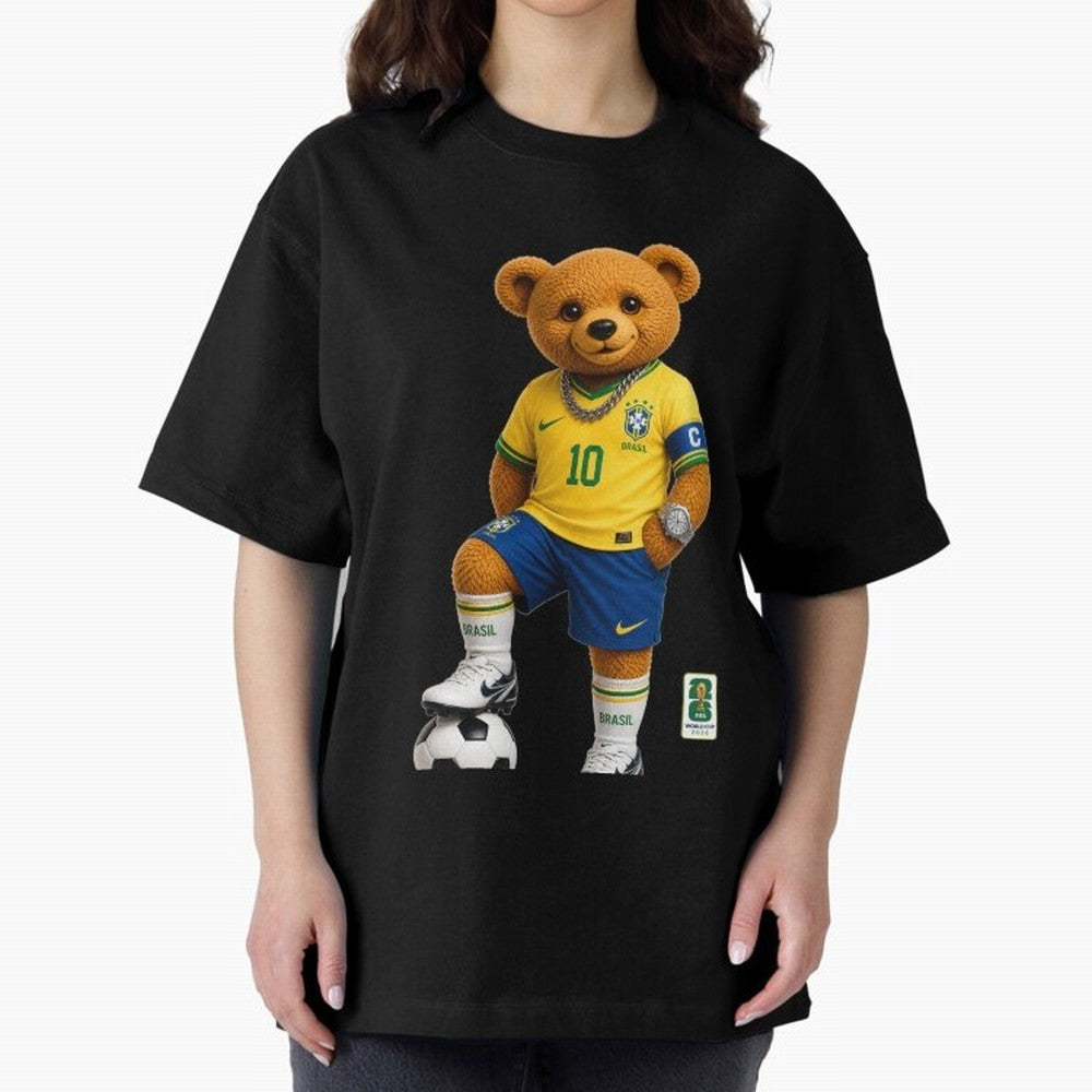 Brazil Soccer Bear World Cup Teddy Bear Classic T-Shirt Celebrate the Stars of the FIFA World Cup 2026 Group Stage Journey through Haaland Highlights, Argentina and Brazil Pride, Stadium Chants, National Pride, Trophy Dreams and Unforgettable