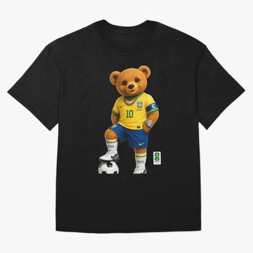 Brazil Soccer Bear World Cup Teddy Bear Classic T-Shirt Celebrate the Stars of the FIFA World Cup 2026 Group Stage Journey through Haaland Highlights, Argentina and Brazil Pride, Stadium Chants, National Pride, Trophy Dreams and Unforgettable