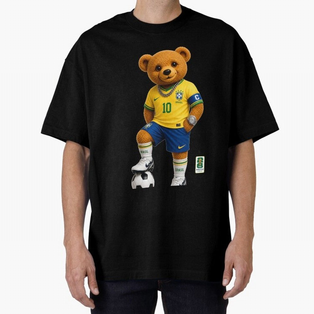 Brazil Soccer Bear World Cup Teddy Bear Classic T-Shirt Celebrate the Stars of the FIFA World Cup 2026 Group Stage Journey through Haaland Highlights, Argentina and Brazil Pride, Stadium Chants, National Pride, Trophy Dreams and Unforgettable
