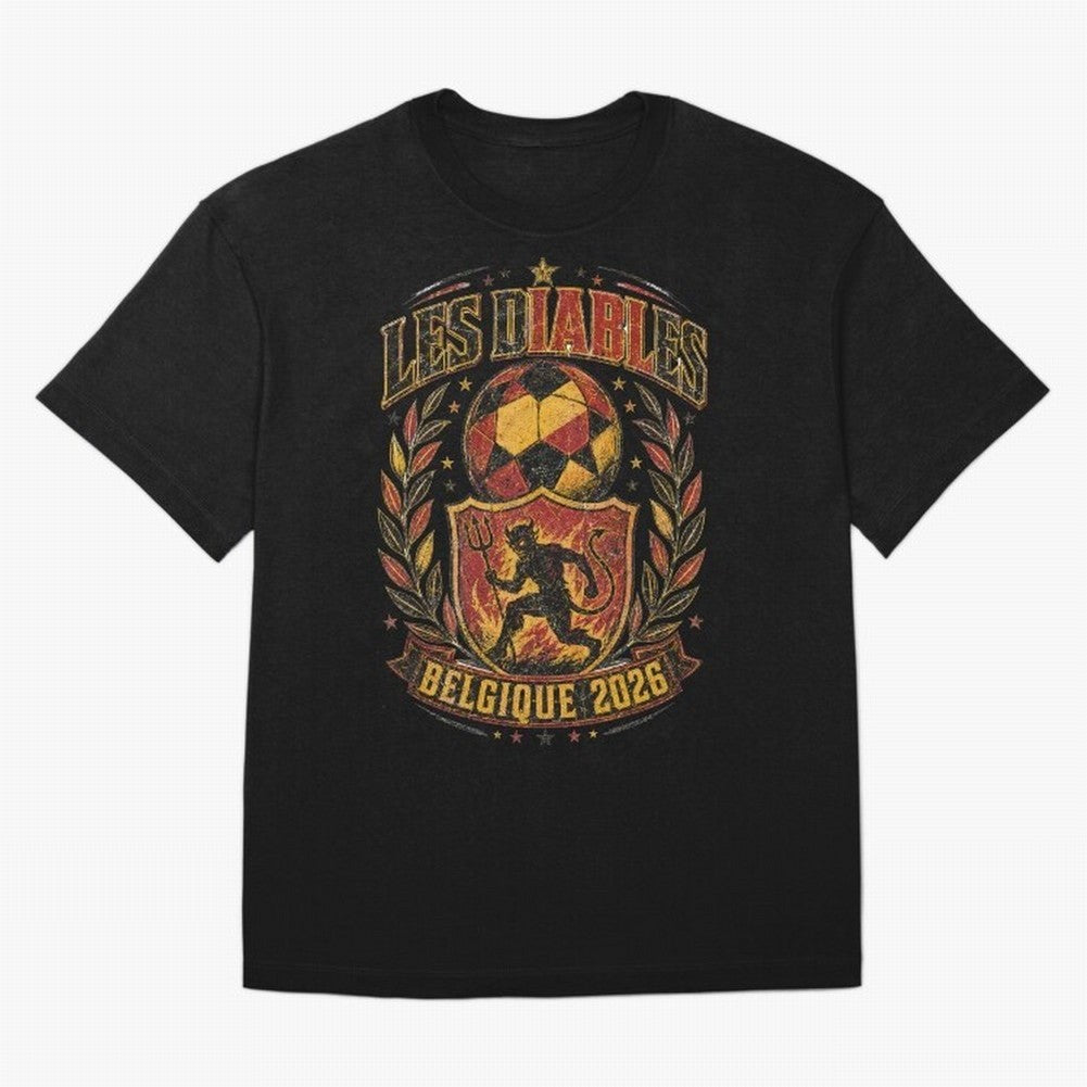 Les Diables Rouges Belgique 2026 World Cup Soccer T-Shirt Classic T-Shirt Discover FIFA World Cup 2026 Group Stage Celebrating CR7, Spain Energy, Champion Mindset, Group Stage Buzz, Knockout Tension and Passionate Fan Culture; Ideal for Fans Who