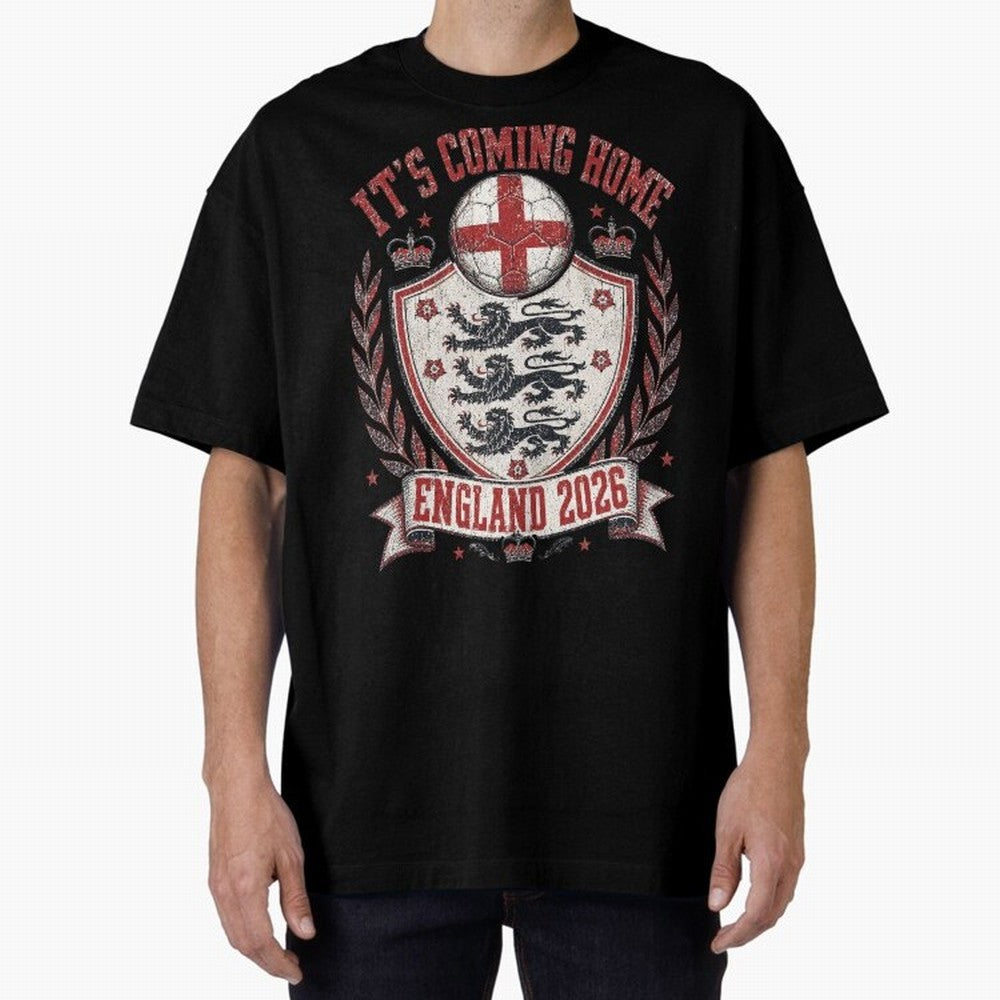 It's Coming Home England 2026 World Cup Soccer T-Shirt Classic T-Shirt Feel the Roar of FIFA World Cup 2026 Group Stage Made for Cristiano Ronaldo, France and Portugal Energy, Vintage Soccer Flavor, Modern Football Stars, National Flags and Final