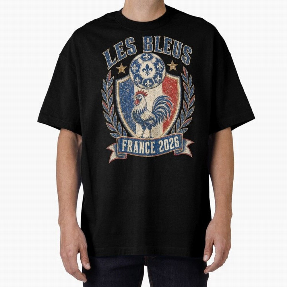 Les Bleus France 2026 World Cup Soccer T-Shirt Classic T-Shirt Bring Home Global Football Passion for FIFA World Cup 2026 Group Stage, Built around Messi and Cristiano Ronaldo, Portugal, Football Festival Excitement, Trophy Ambitions, Country