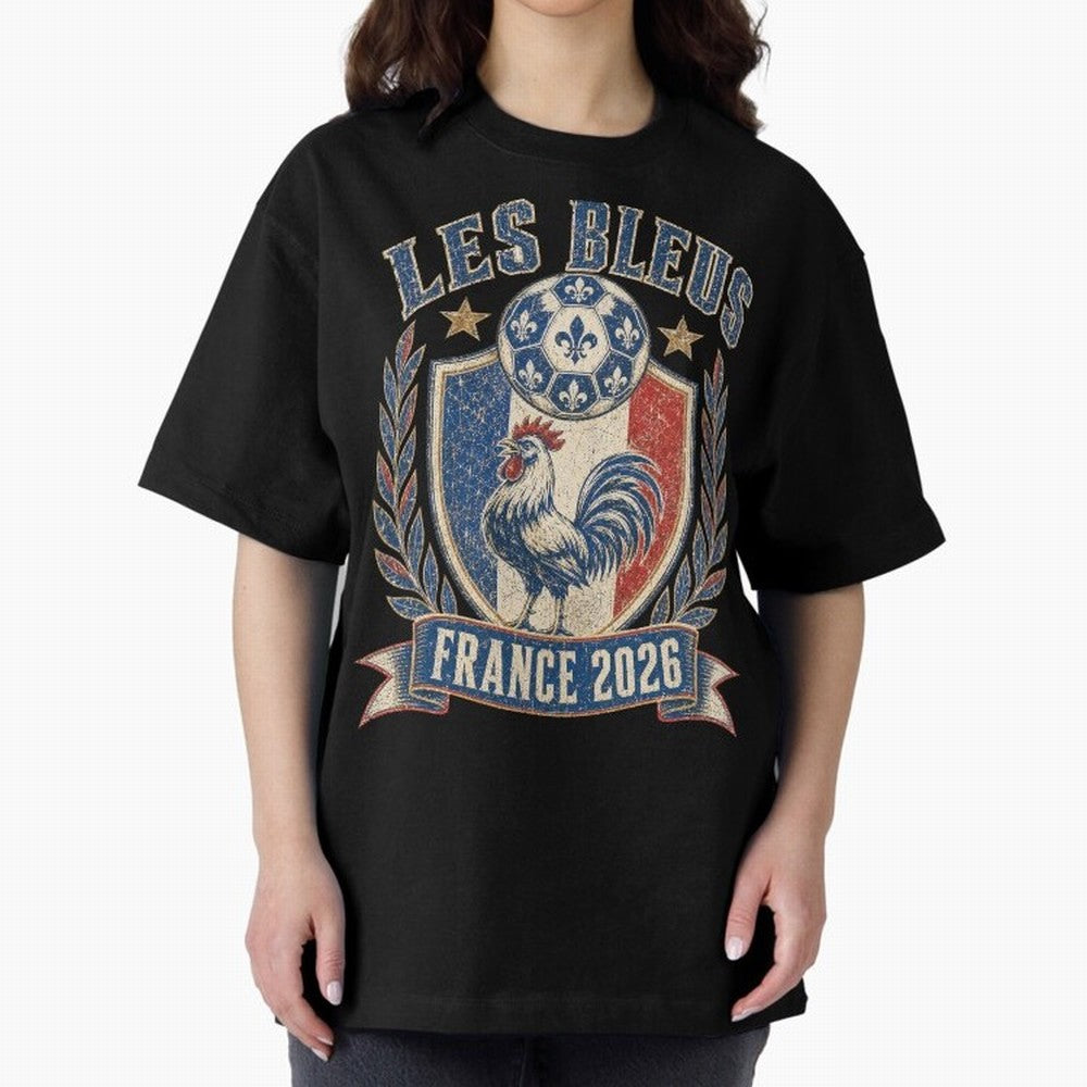 Les Bleus France 2026 World Cup Soccer T-Shirt Classic T-Shirt Bring Home Global Football Passion for FIFA World Cup 2026 Group Stage, Built around Messi and Cristiano Ronaldo, Portugal, Football Festival Excitement, Trophy Ambitions, Country