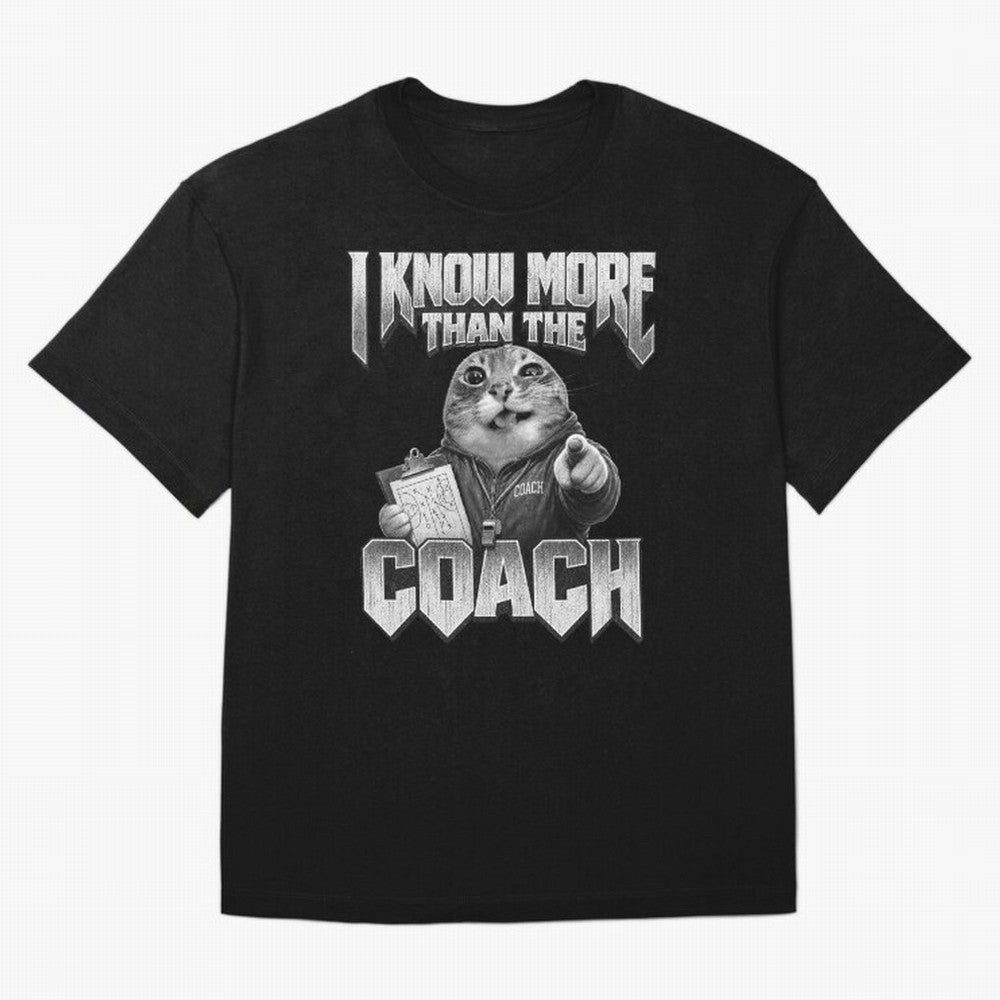 I Know More Than The Coach Funny World Cup 2026 Meme USA Soccer Fan Silly Cat Classic T-Shirt Show Support during the FIFA World Cup 2026 Group Stage Journey through Haaland Highlights, Spain Pride, Classic Soccer Heritage, Championship Pressure,