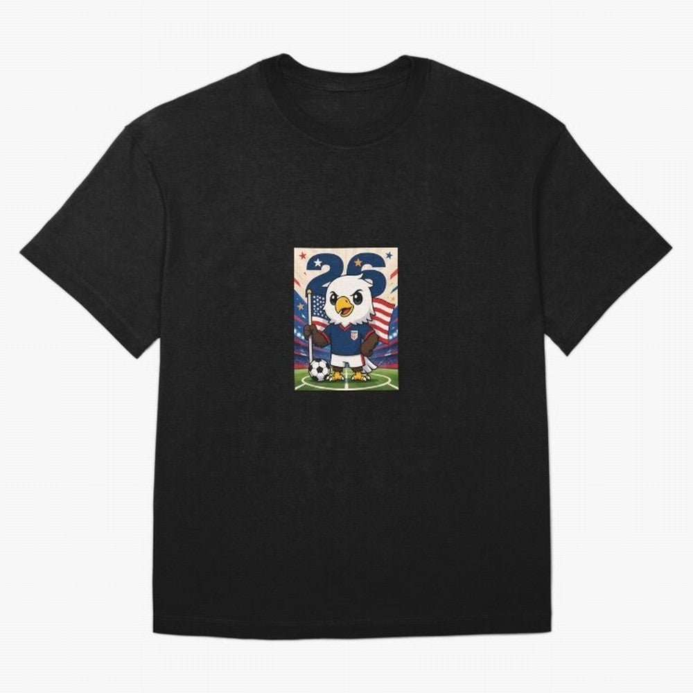 Patriotic Eagle Soccer USA Mascot Classic T-Shirt Share the Excitement of Match Day Hype around FIFA World Cup 2026, CR7 and Messi, Portugal, Spain and Germany, Vintage Soccer Flavor, Modern Football Stars, National Flags and Final Night Emotion;