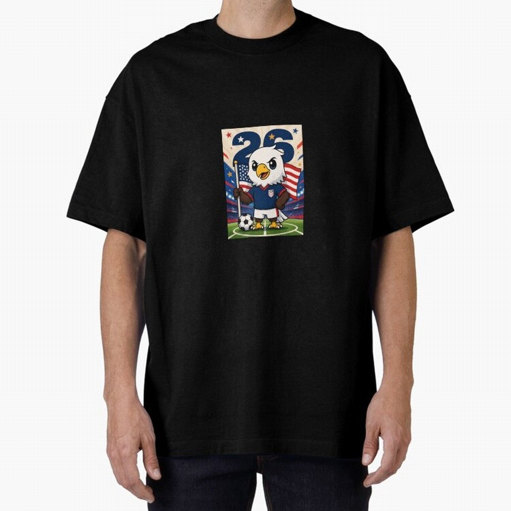 Patriotic Eagle Soccer USA Mascot Classic T-Shirt Share the Excitement of Match Day Hype around FIFA World Cup 2026, CR7 and Messi, Portugal, Spain and Germany, Vintage Soccer Flavor, Modern Football Stars, National Flags and Final Night Emotion;