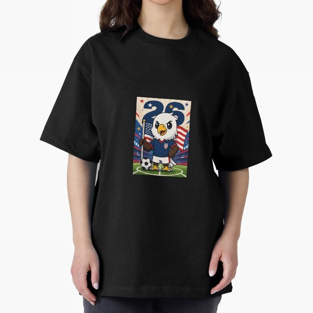 Patriotic Eagle Soccer USA Mascot Classic T-Shirt Share the Excitement of Match Day Hype around FIFA World Cup 2026, CR7 and Messi, Portugal, Spain and Germany, Vintage Soccer Flavor, Modern Football Stars, National Flags and Final Night Emotion;