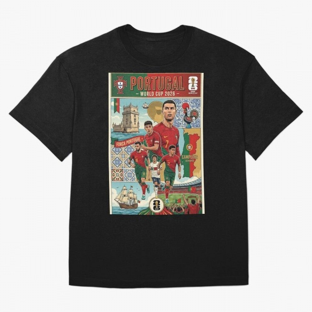 Portugal 2026 ¨C In Search of Glory Classic T-Shirt Bring Supporter Culture to Match Day Hype around FIFA World Cup 2026 Group Stage, Cristiano Ronaldo, Brazil, Portugal and Argentina, Fan Favorite Moments, National Team Passion, Big Match Drama