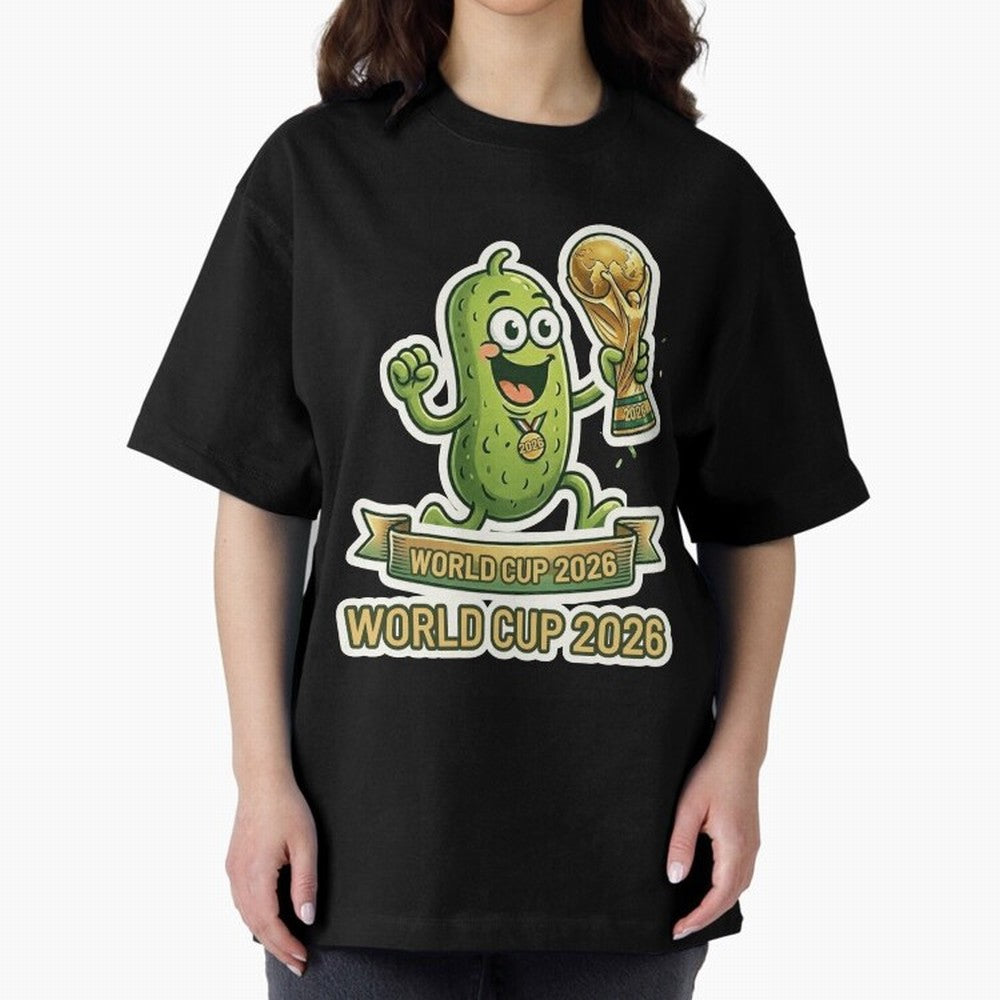 World Cup 2026 Pickle Champion Shirt ¨C Funny Soccer Pickle Mascot Holding Trophy, Cute Football Cartoon Design for Fans Sticker Mug Classic T-Shirt Relive Legendary Nights from FIFA World Cup 2026 USA Canada Mexico Filled with Neymar, Haaland and