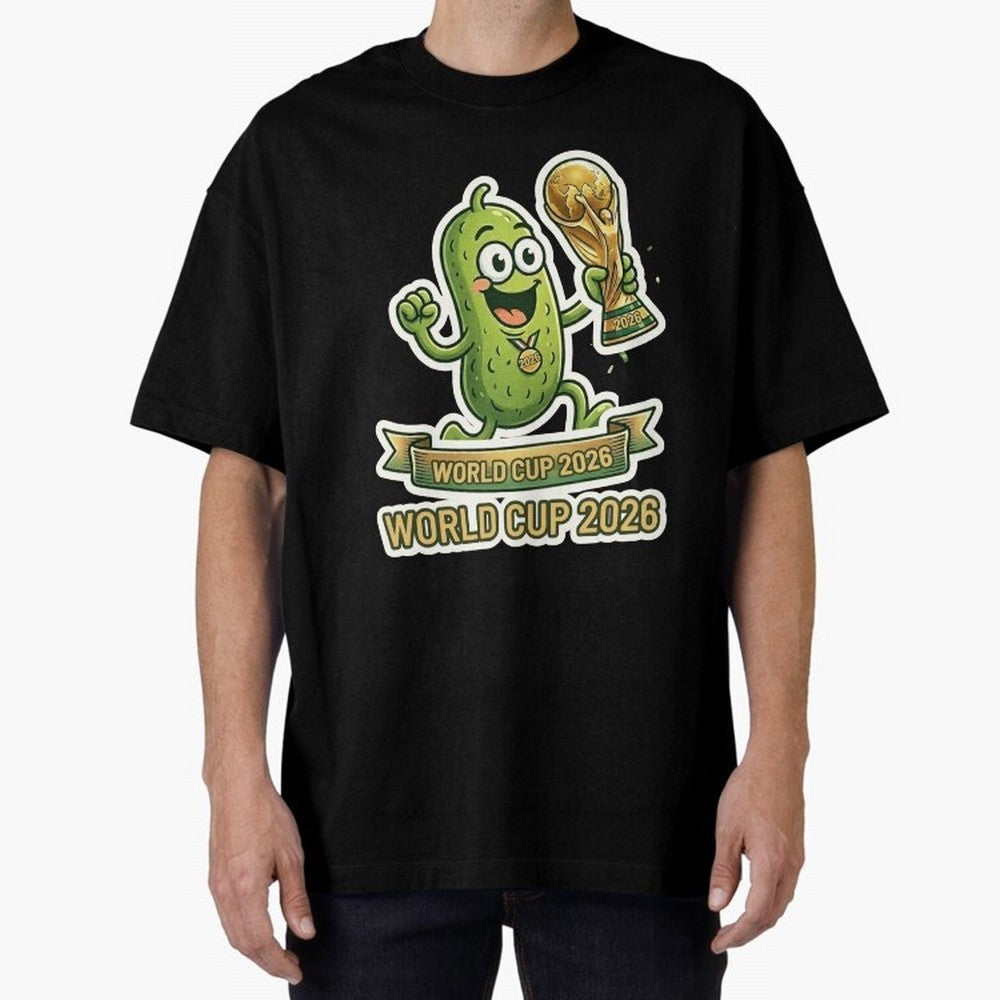 World Cup 2026 Pickle Champion Shirt ¨C Funny Soccer Pickle Mascot Holding Trophy, Cute Football Cartoon Design for Fans Sticker Mug Classic T-Shirt Relive Legendary Nights from FIFA World Cup 2026 USA Canada Mexico Filled with Neymar, Haaland and