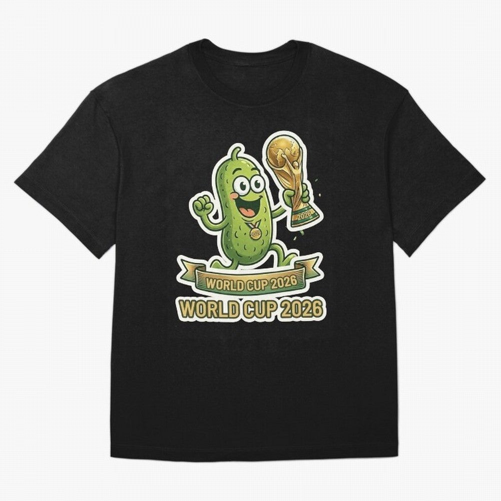 World Cup 2026 Pickle Champion Shirt ¨C Funny Soccer Pickle Mascot Holding Trophy, Cute Football Cartoon Design for Fans Sticker Mug Classic T-Shirt Relive Legendary Nights from FIFA World Cup 2026 USA Canada Mexico Filled with Neymar, Haaland and