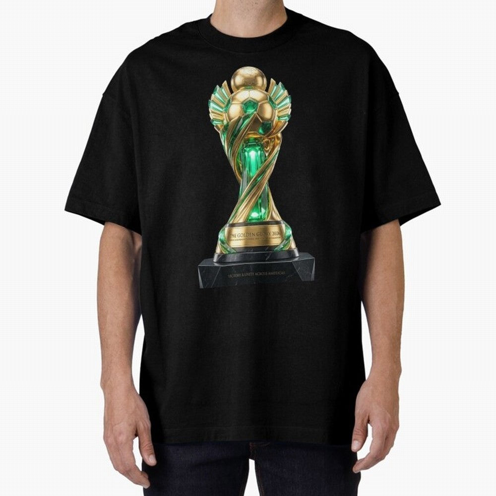 The Golden Glory 2026 - Futurist Soccer Trophy Classic T-Shirt Relive Legendary Nights from FIFA World Cup 2026 USA Canada Mexico Connected to CR7 and Messi, Argentina Energy, Worldwide Fan Energy, Dramatic Goals, Stadium Lights and Championship
