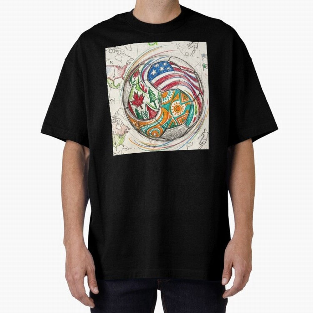 FIFA 2026 World Cup Unity Ball - Hand-Drawn Host Nations Art Classic T-Shirt Celebrate Fan Culture around the FIFA World Cup 2026 Group Stage Journey through Mbappe Highlights, England Pride, Football Festival Excitement, Trophy Ambitions, Country