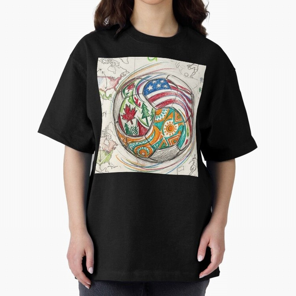 FIFA 2026 World Cup Unity Ball - Hand-Drawn Host Nations Art Classic T-Shirt Celebrate Fan Culture around the FIFA World Cup 2026 Group Stage Journey through Mbappe Highlights, England Pride, Football Festival Excitement, Trophy Ambitions, Country