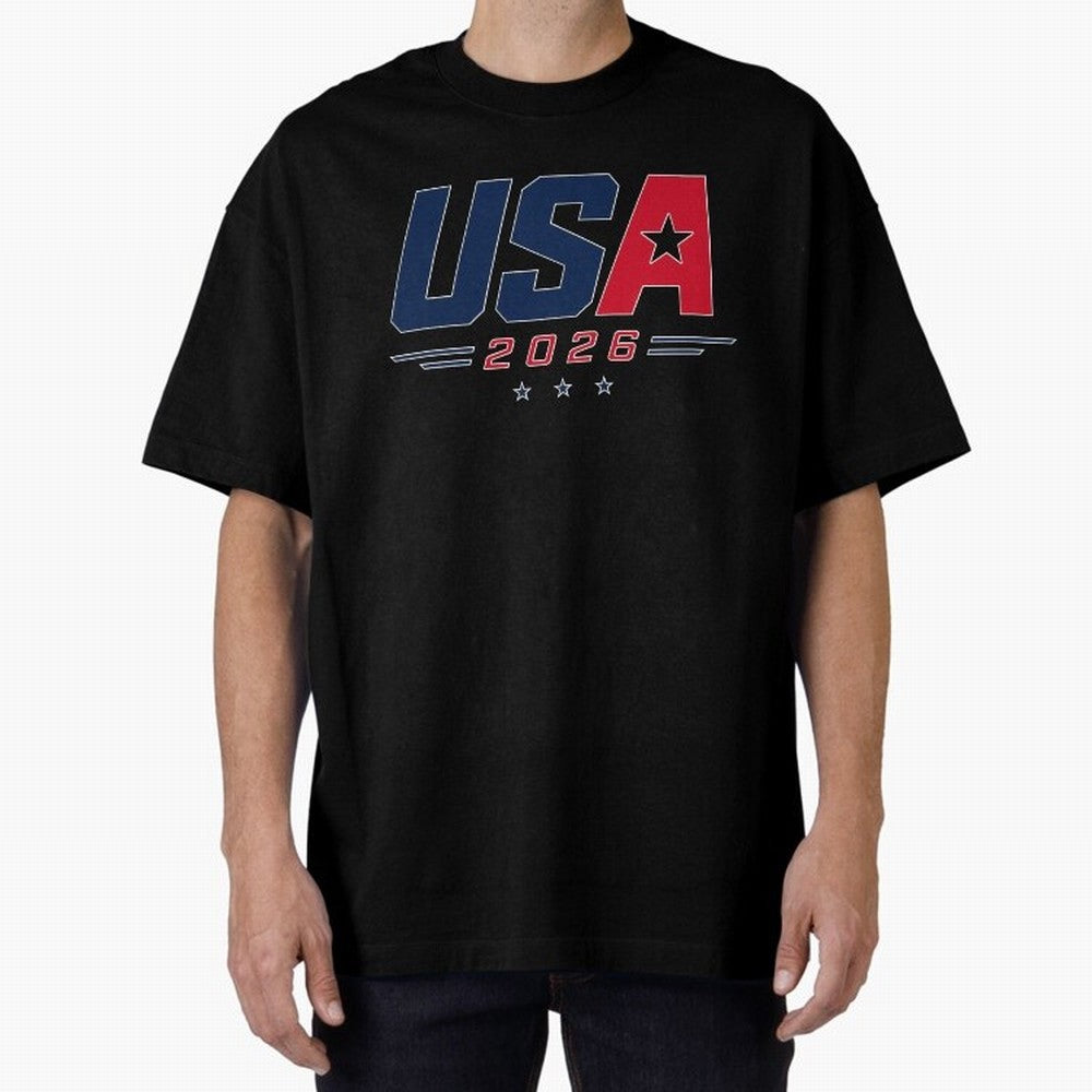 USA 2026 Soccer Fan Shirt | American Football Supporter Minimal Design Classic T-Shirt Honor the Football Icons of Global Football Passion for FIFA World Cup 2026 USA Canada Mexico, Capturing Mbappe, Brazil, Portugal and Argentina, Sports