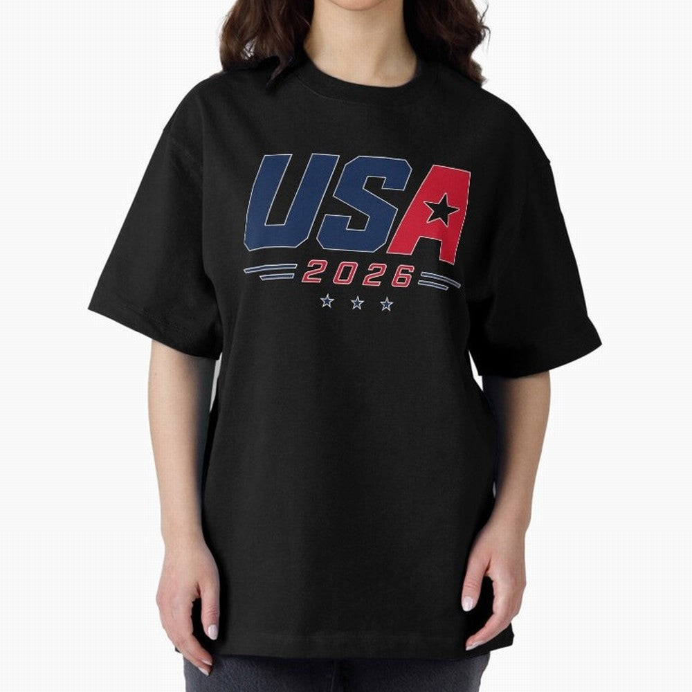 USA 2026 Soccer Fan Shirt | American Football Supporter Minimal Design Classic T-Shirt Honor the Football Icons of Global Football Passion for FIFA World Cup 2026 USA Canada Mexico, Capturing Mbappe, Brazil, Portugal and Argentina, Sports