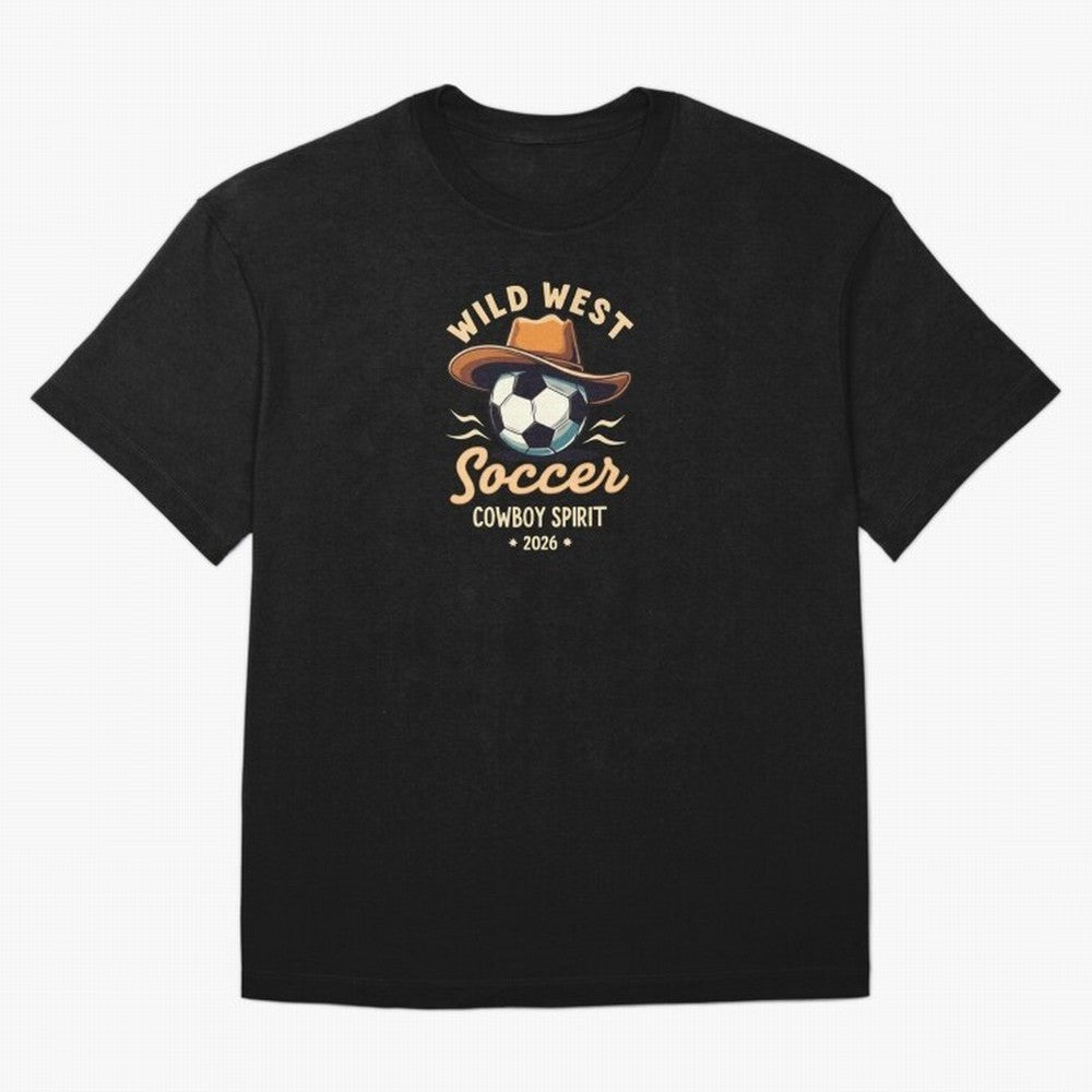 Wild West Soccer Cowboy Spirit World Cup 2026 Classic T-Shirt Carry the Dream of Match Day Hype around FIFA World Cup 2026 USA Canada Mexico, CR7 and Messi, Argentina, France and Brazil, Retro Football Energy, Iconic Rivalries, Trophy Chase Drama