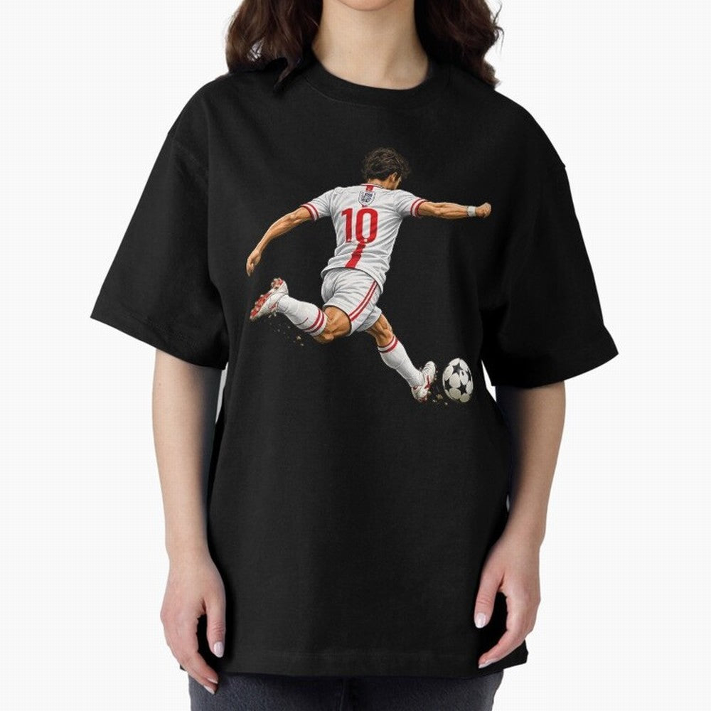 England Football Sticker Number 10 Three Lions Classic T-Shirt Feel the Trophy Chase of FIFA World Cup 2026 Group Stage for Fans of Messi and Spain and Netherlands, Bringing Soccer Culture, Superstar Moments, National Team Dreams and Competitive