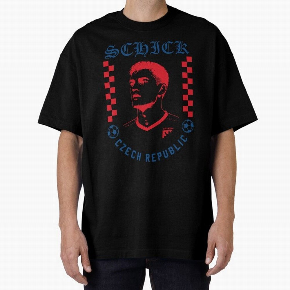 Schick Czech Republic Soccer Legend Retro Football Graphic Classic T-Shirt Stand Proud for FIFA World Cup 2026 Spirit, Built around Netherlands, Mbappe, Sports Nostalgia, International Competition, Famous Players and Unforgettable Victories; Great
