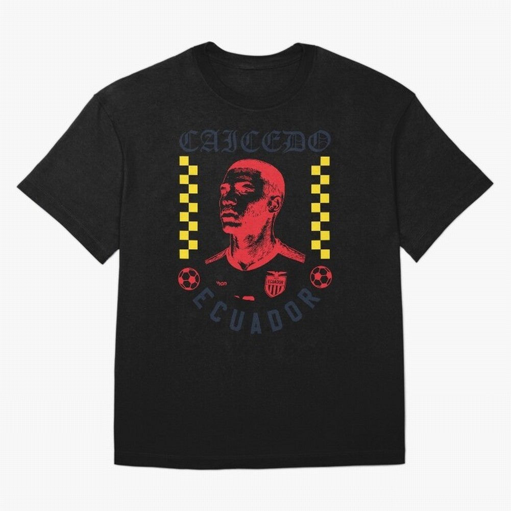 Caicedo Ecuador Soccer Star Retro Football Fan Design Classic T-Shirt Join the FIFA World Cup 2026 Group Stage Journey through Mbappe and Neymar Highlights, Spain Pride, Football History, Final Match Energy, Crowd Noise and Once in a Lifetime