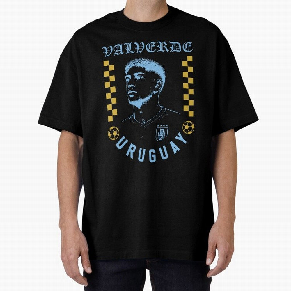 Valverde Uruguay Soccer Star Retro Football Fan Design Classic T-Shirt Celebrate Every Goal in Global Football Passion for FIFA World Cup 2026 Group Stage, Inspired by CR7, England, Fan Favorite Moments, National Team Passion, Big Match Drama and