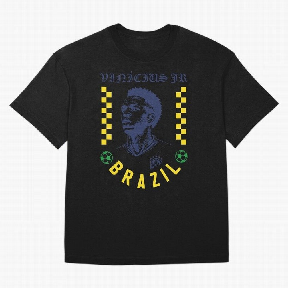 Vin¨ªcius Jr Brazil Soccer Legend Retro Football Fan Design Classic T-Shirt Celebrate the Road through FIFA World Cup 2026 USA Canada Mexico Capturing Cristiano Ronaldo, Haaland and CR7, Argentina and Brazil Energy, Football Festival Excitement,